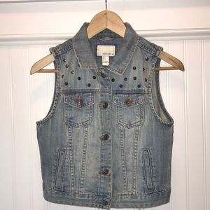 Forever 21 Studded Denim Vest